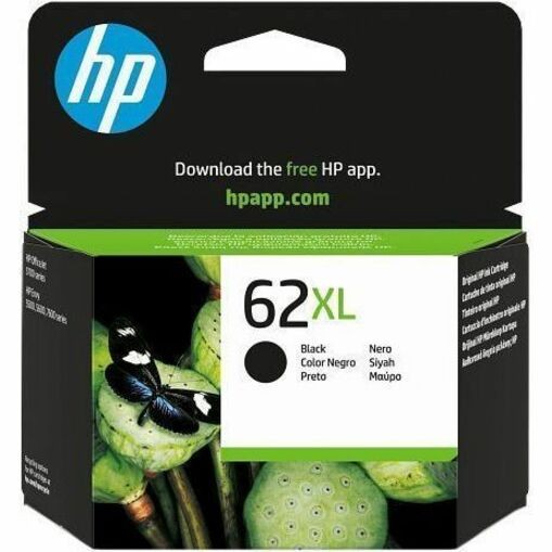 HP 62XL Origineel Hoog Rendement Inkjet Inktcartridge - Zwart Verpakking