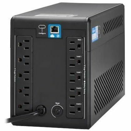 Eaton Tripp Lite Series 750VA 500W 120V Line-Interactive Cloud-Connected UPS with Remote Monitoring - 10 NEMA 5-15R Outlets (5 Surge + 5 Surge and Battery Backup), LCD, 5-15P Plug, Tower