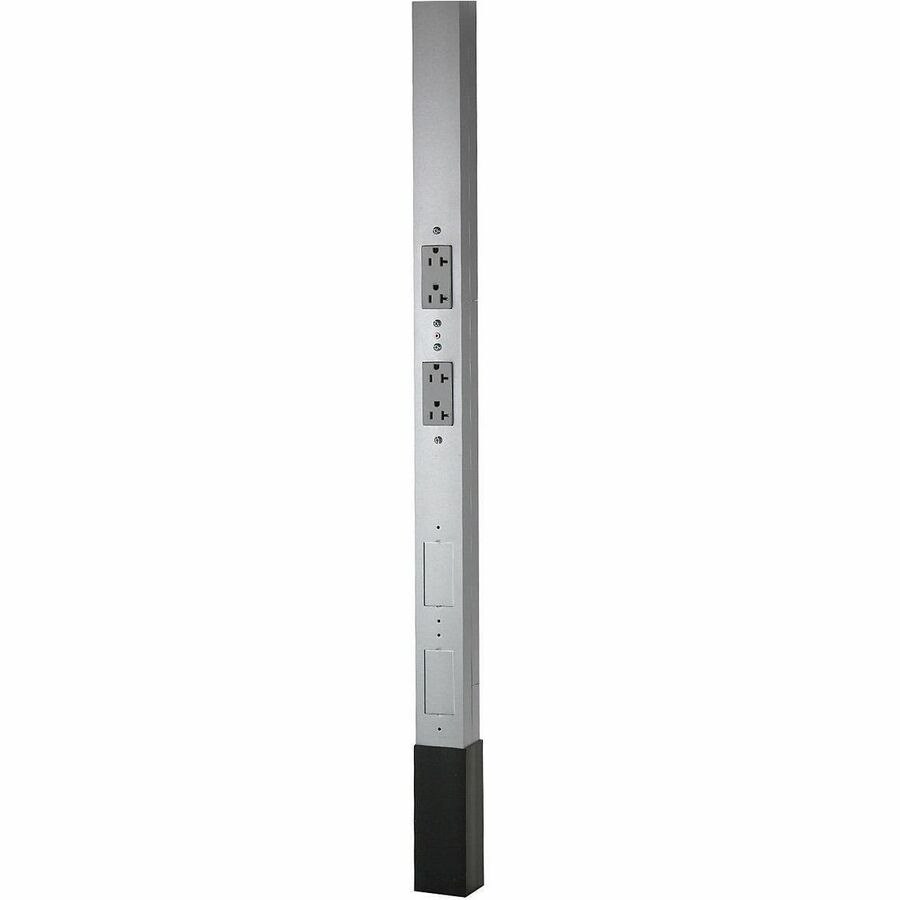 Hubbell Premise Wiring Aluminum Service Pole, 10'2" , Blank with Divider, Aluminum