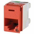Ortronics Clarity 6 Panel Jack, Rear Load, T568A/B, 180 Deg, Red