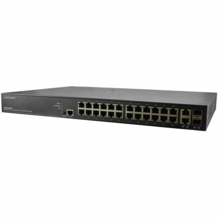 Managed Gigabit Ethernet PoE++ Switch 24 10/100/1000Base-T Ports + 2 100/1000Base-X SFP/RJ-45 Combo Ports