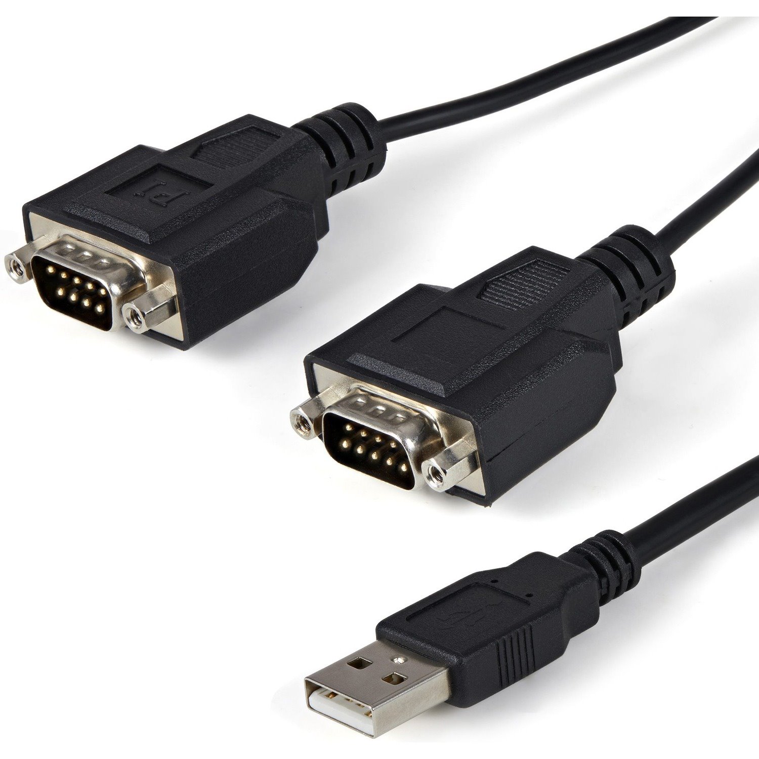 StarTech.com 6ft (1.8m) 2-Port FTDI USB to Serial RS232 Adapter Cable with COM Retention, USB to RS232 Adapter - TAA