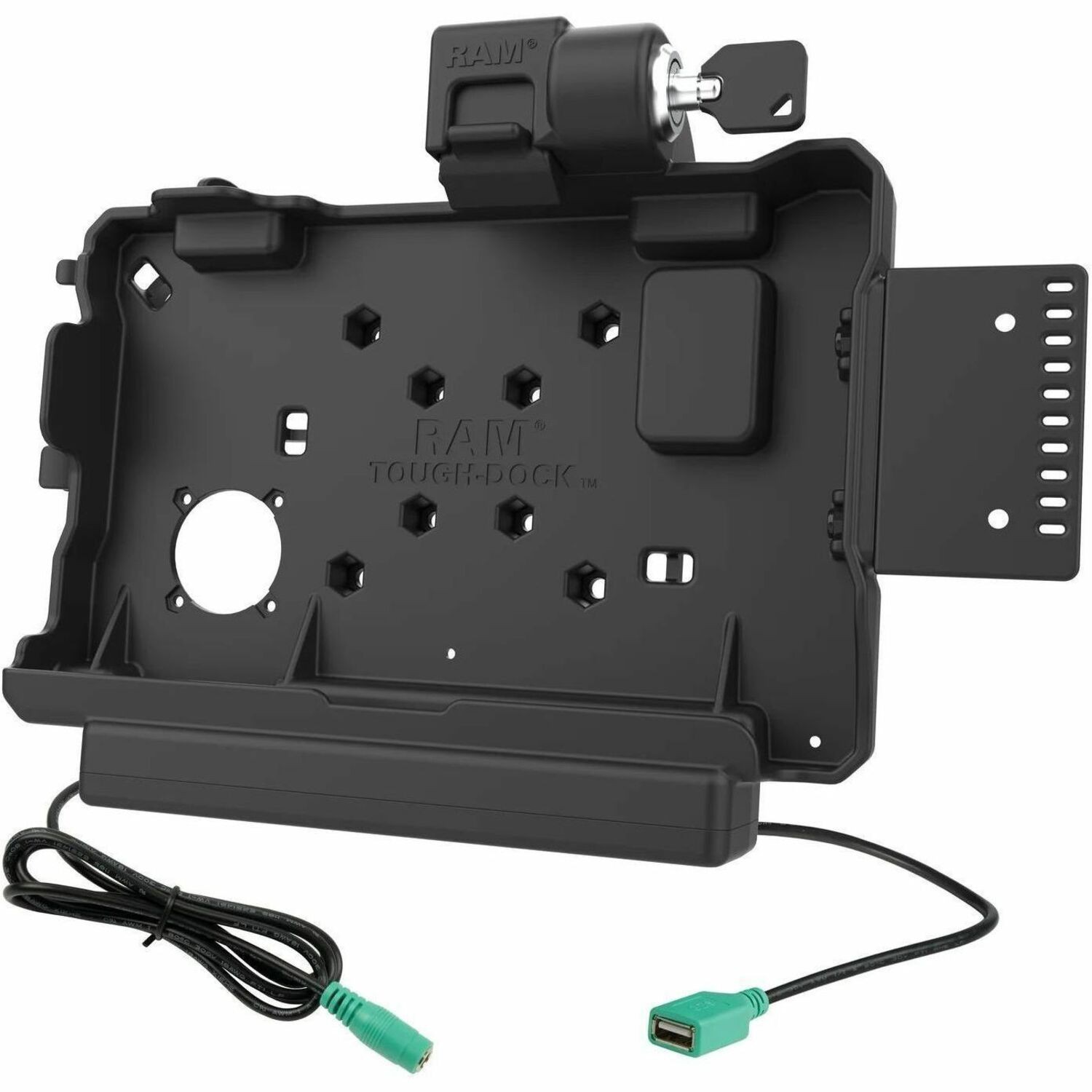Ram Mounts Ram Power Data Keyed Locking Cradle For Getac ZX80