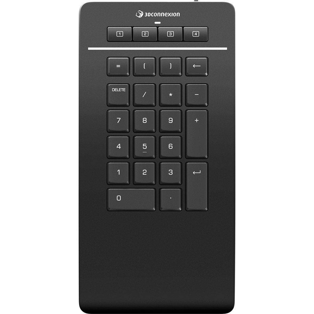 3Dconnexion Numpad Pro Keypad - Wireless Connectivity - USB Type C Interface