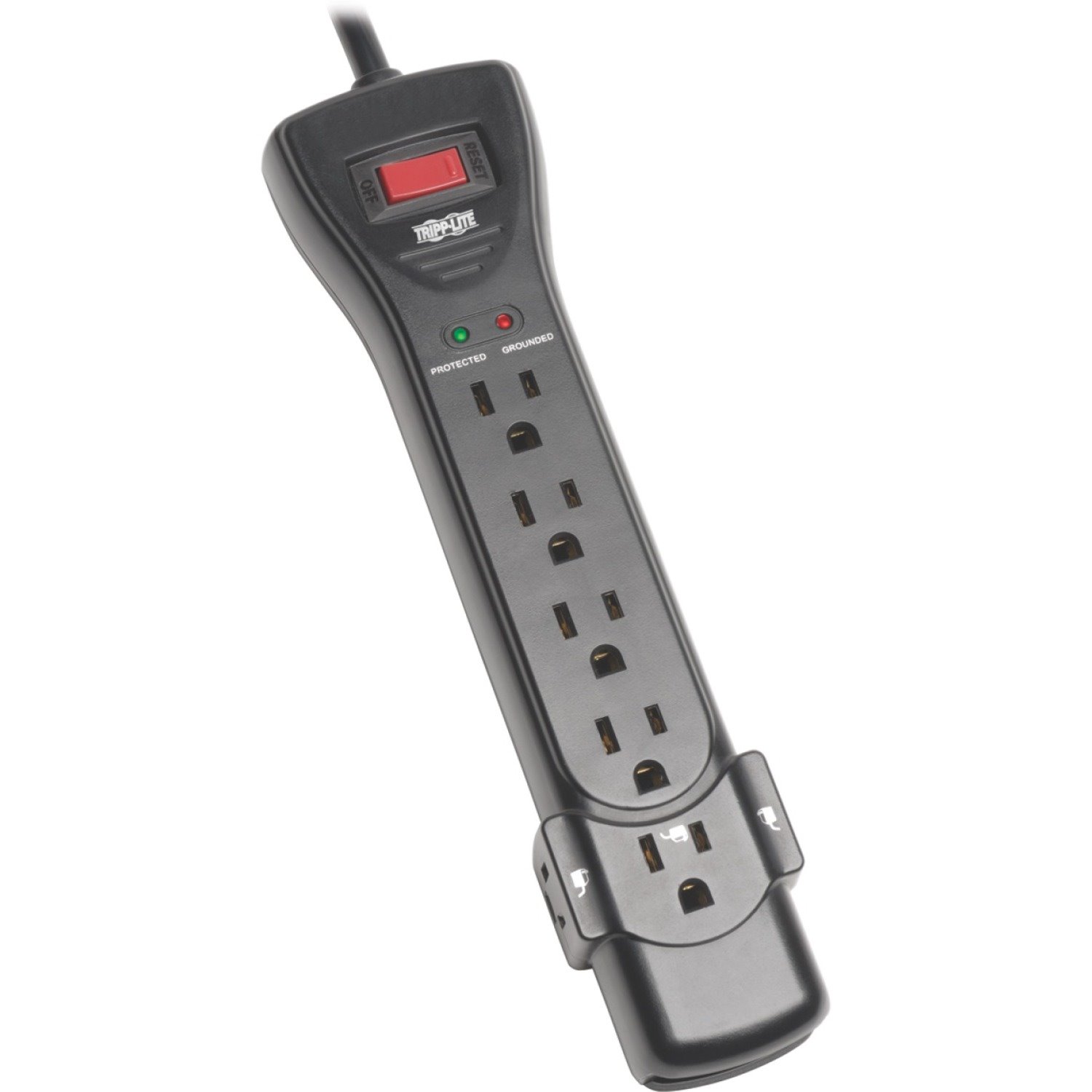 Eaton Tripp Lite Series Protect It! 7-Outlet Surge Protector, 25 ft. Cord, 2160 Joules, Black Housing