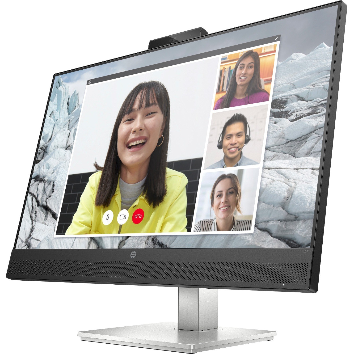 HP M27 27" Class Webcam Full HD LCD Monitor - 16:9 - Black