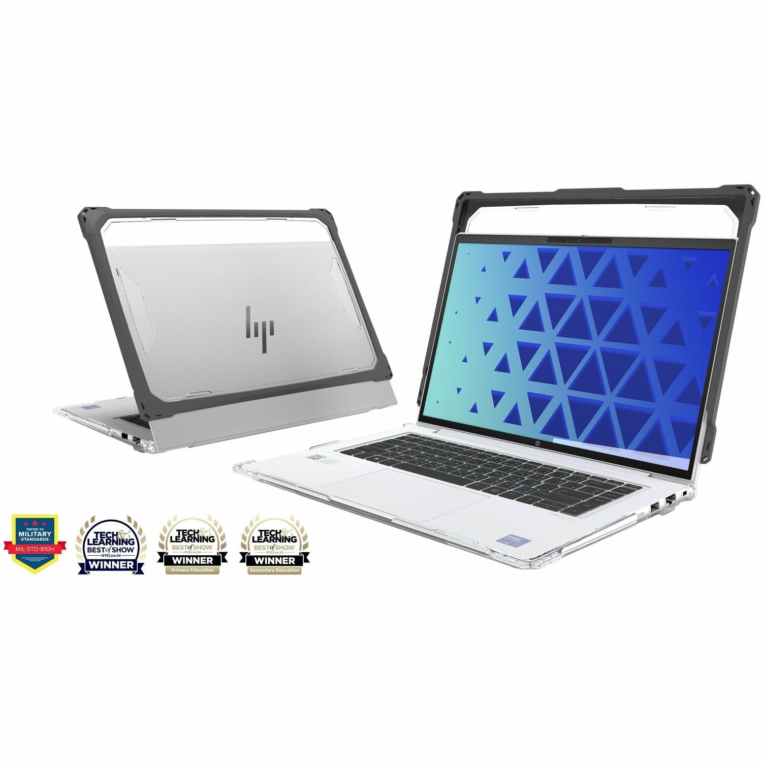 MAXCases Extreme Shell-FL Chromebook Case for HP 14" Probook 440, 445 G11 and HP EliteBook 6 G1a 14" (Grey/Slide-On Top, PC Bottom)