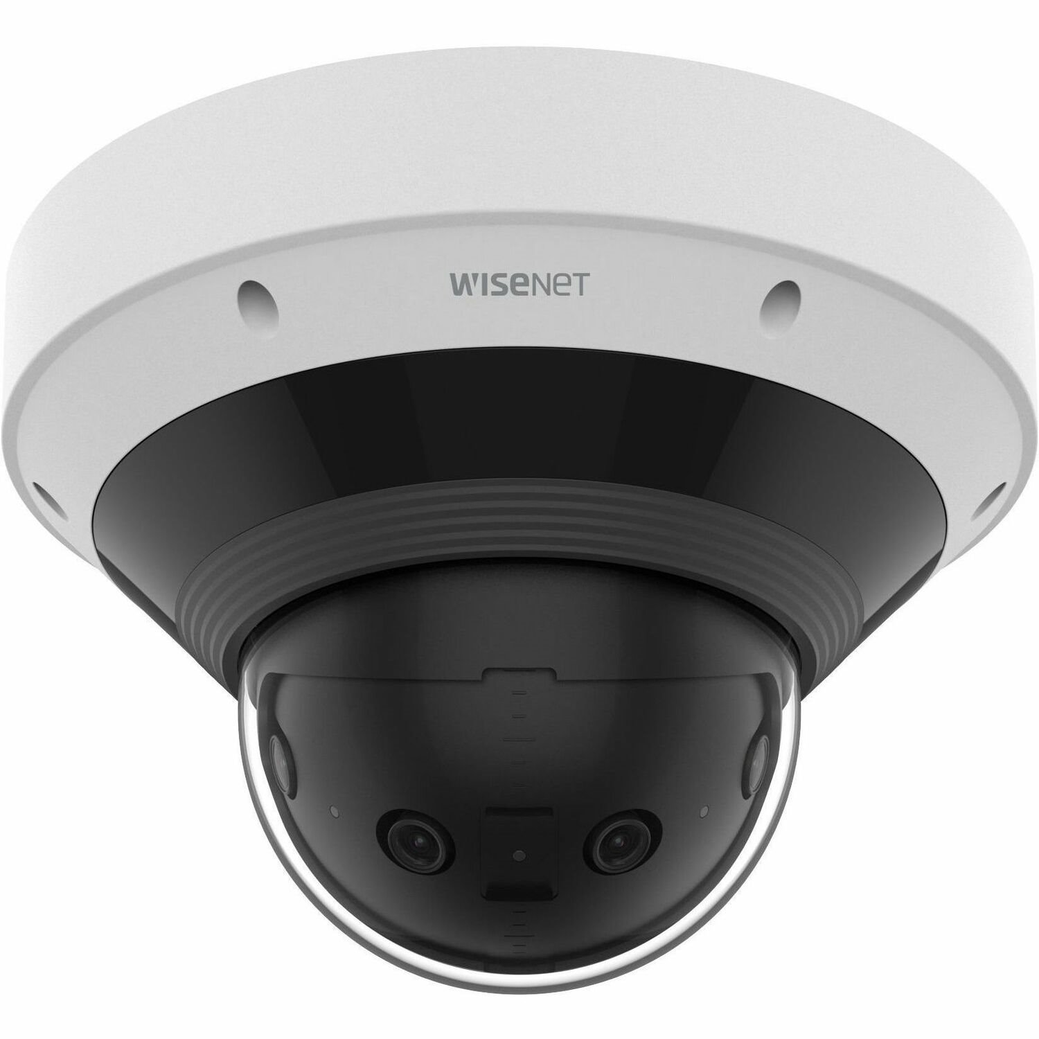 Hanwha PNM-C9022RV Series 8MP AI IR Panoramic IP Camera, 2.8mm Fixed Lens, White