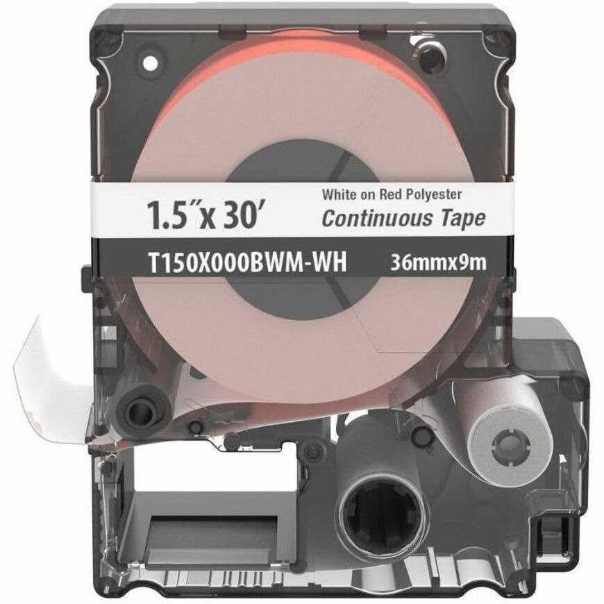 Panduit MP Cassette,Poly Cont Tape,1.5" W x 30' L,WH on RD