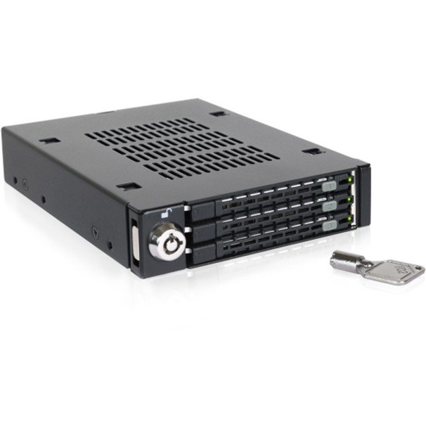 Icy Dock ToughArmor MB993SK-B Drive Enclosure for 3.5" - Serial ATA/600 Host Interface Internal - Matte Black