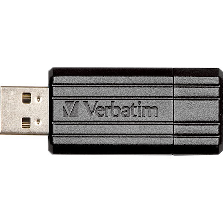 Verbatim PinStripe 128 GB USB 2.0 Flash Drive - Black