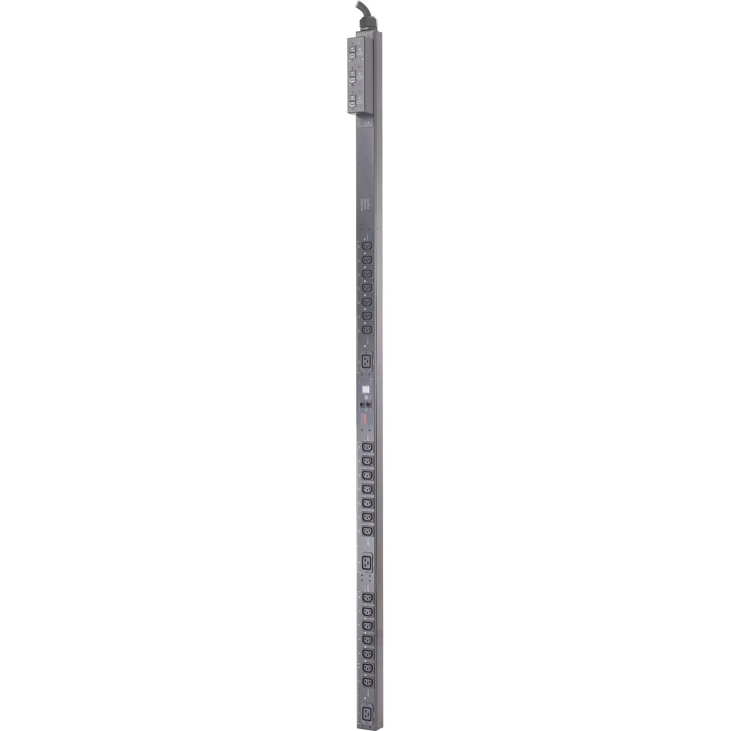 APC NetShelter Switched Rack PDU, Zero U, 12.5kW, 208V, 21 C13 and 3 C19 outlet, 3ft input cord