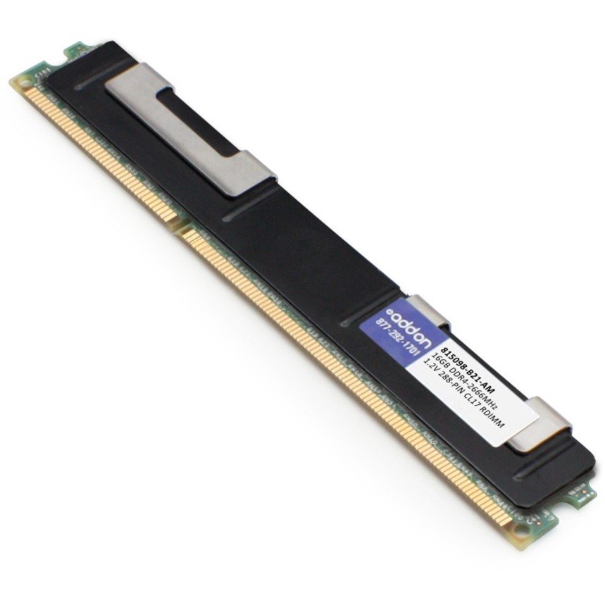 AddOn HP&reg; 815098-B21 Compatible Factory Original 16GB DDR4-2666MHz Registered ECC Single Rank x4 1.2V 288-pin CL17 RDIMM