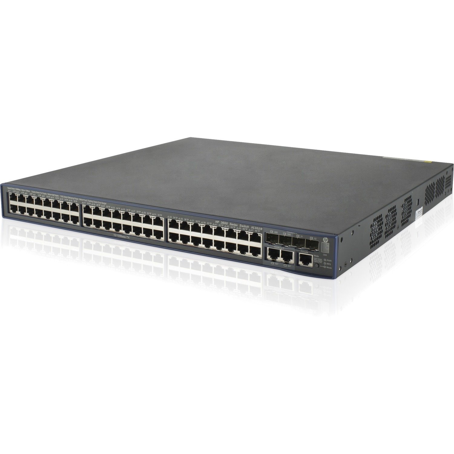 HPE 3600 EI 3600-48-PoE+ 48 Ports Manageable Layer 3 Switch - 10/100/1000Base-T, 10/100Base-TX