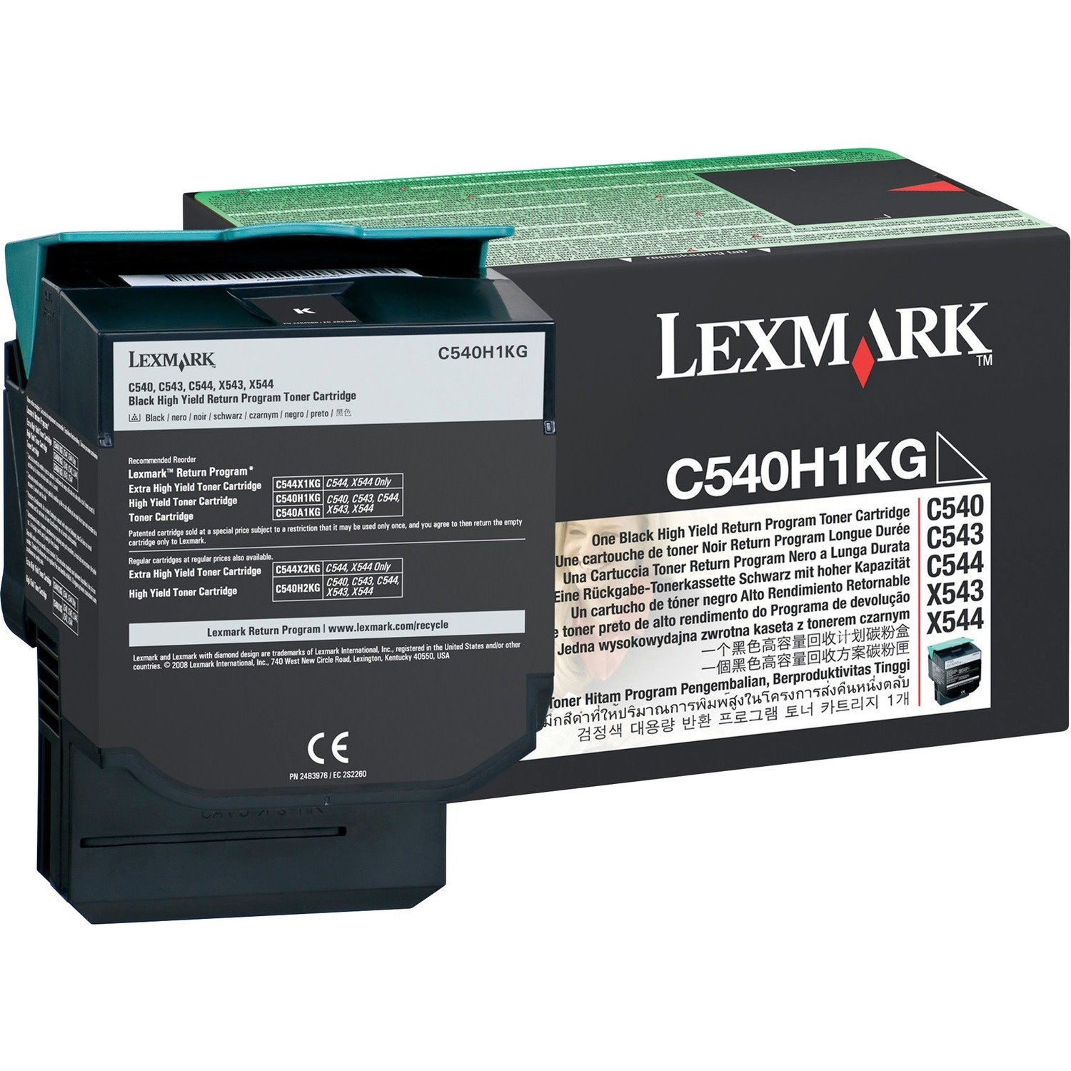 Lexmark C540H1KG Original Laser Toner Cartridge - Black Pack