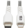Eaton Tripp Lite Series Heavy-Duty USB-C to Lightning Sync/Charge Cable with Status LED - MFi Certified, M/M, USB 2.0, 3 ft.