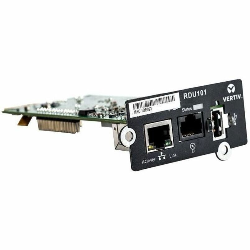 Vertiv Liebert IntelliSlot RDU101 - Netzwerkkarte | Fern&uuml;berwachung Rechenzentrum&uuml;berwachung | Adapter | 10 Mb LAN/100 Mb LAN | SNMP | USB-Schnittstelle