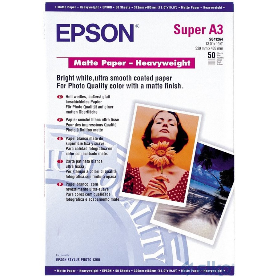 EPSON MATTE PAPER HEAVYWEIGHT A3+ 167GSM 50 SHEET