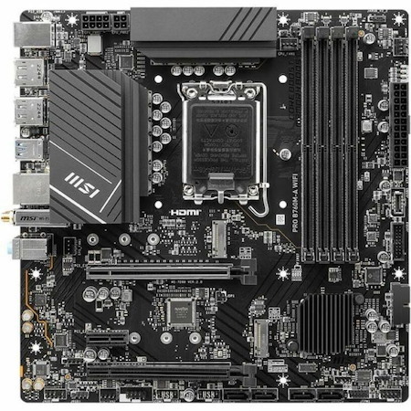 MSI PRO B760M-A WIFI Gaming Desktop Motherboard - Intel B760 Chipset - Socket LGA-1700 - Micro ATX