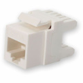 AddOn Non-Terminated to RJ-45 (Female) White Cat6A UTP Copper Connector with Clear Dust Cap 180 Degree 28MM Type