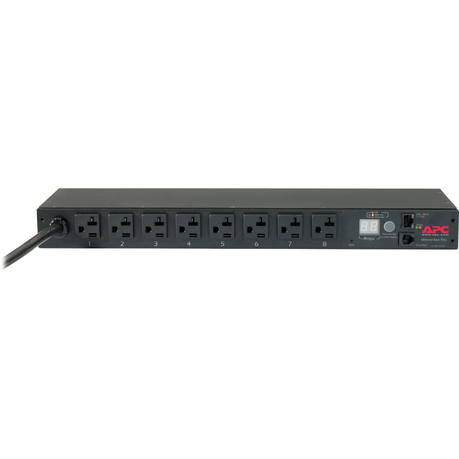 Rack PDU, Metered, 1U, 20A, 120V, (8) 5-20