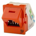 Ortronics Clarity 5E Angled TracJack, T568A/B, 45 degree, Orange