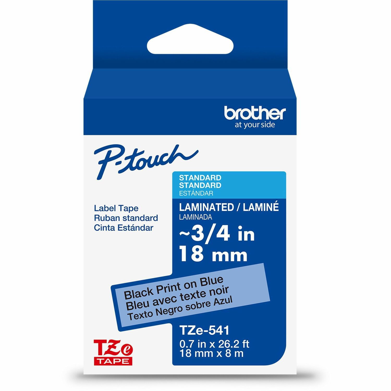 Brother P-Touch TZe541G BK On BK Tape