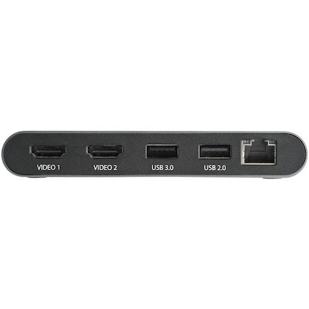 StarTech.com Thunderbolt 3 Mini Dock - Portable Dual Monitor TB3 Laptop Docking Station HDMI 4K 60Hz - 2x USB-A & GbE - 28cm (11") cable