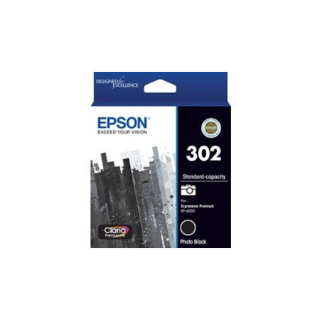 Epson Claria Premium 302 Original Standard Yield Inkjet Ink Cartridge - Photo Black - 1 Pack