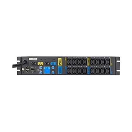 Eaton Managed rack PDU, 2U, L6-30P input, 5.76 kW max, 200-240V, 24A, 10 ft cord, Single-phase, Outlets: (16) C13 Outlet grip