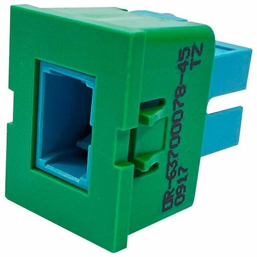 Ortronics TracJack Module, 1-SC Simplex Multimode, Aqua Adapter, Green
