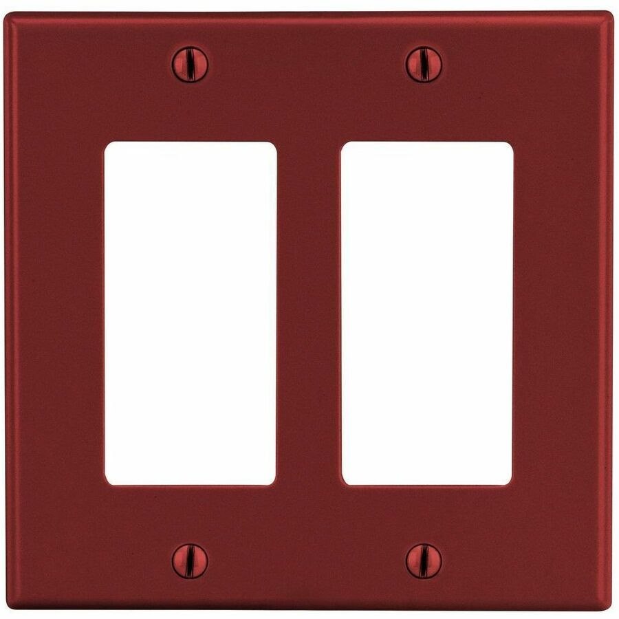 Bryant Wallplate, 2-Gang, 2) Decorator, Red