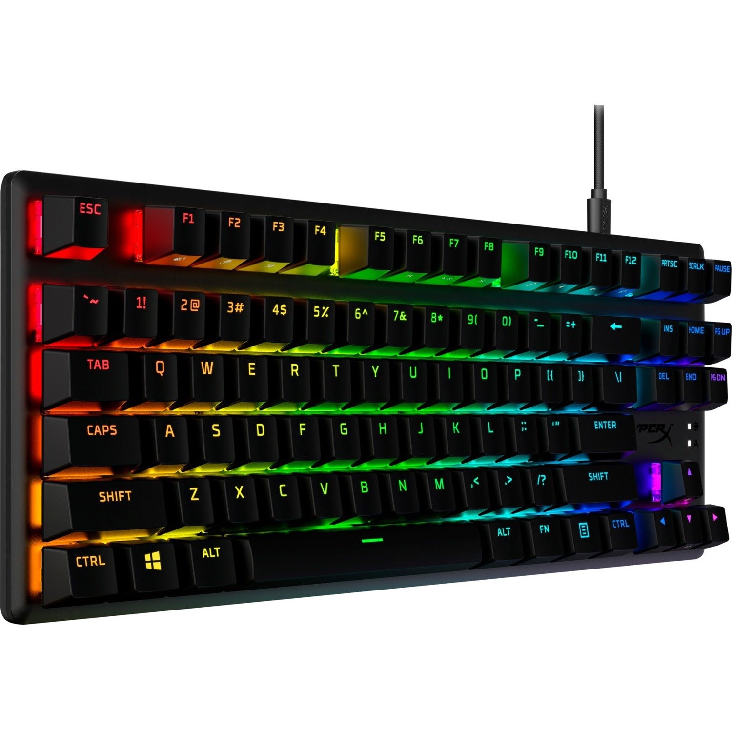 HyperX Alloy Origins Core Gaming Keyboard - Cable Connectivity - USB 2.0 Interface - RGB LED - English (US) - Black