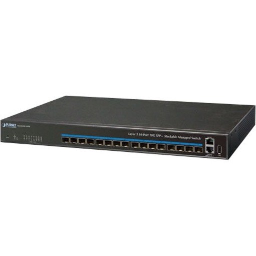 Planet Layer 3 16-Port 10GBASE-SR/LR SFP+ Stackable Managed Switch