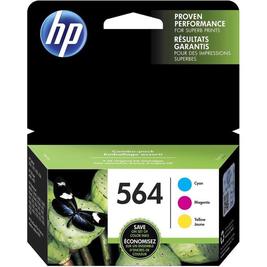 HP 564 Original Standard Yield Inkjet Ink Cartridge - Cyan, Yellow, Magenta - 3 / Pack