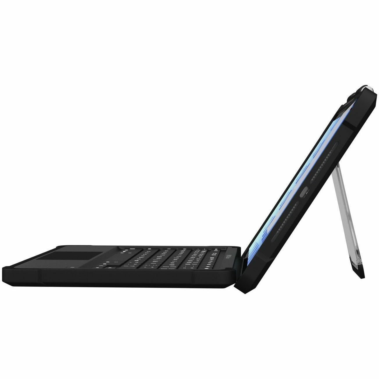 Extreme KeyCase-T2 w/Smart Connector & Trackpad for iPad 9/8/7 w/ Flex Kickstand (Non-Detachable) (Black)