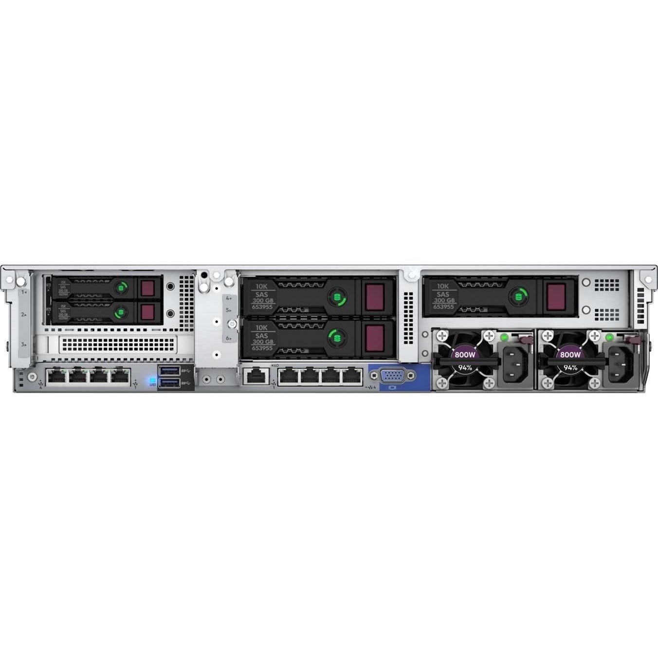 HPE ProLiant DL380 G10 2U Rack Server - 1 Xeon Silver 4215R 3.20 GHz - 32 GB RAM - Serial ATA, 12Gb/s SAS Controller