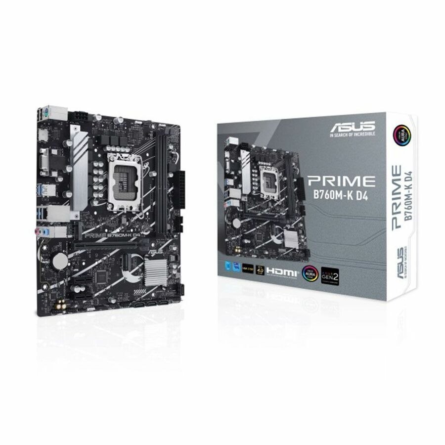 Asus Prime B760M-K D4 Desktop Motherboard - Intel B760 Chipset - Socket LGA-1700 - Micro ATX