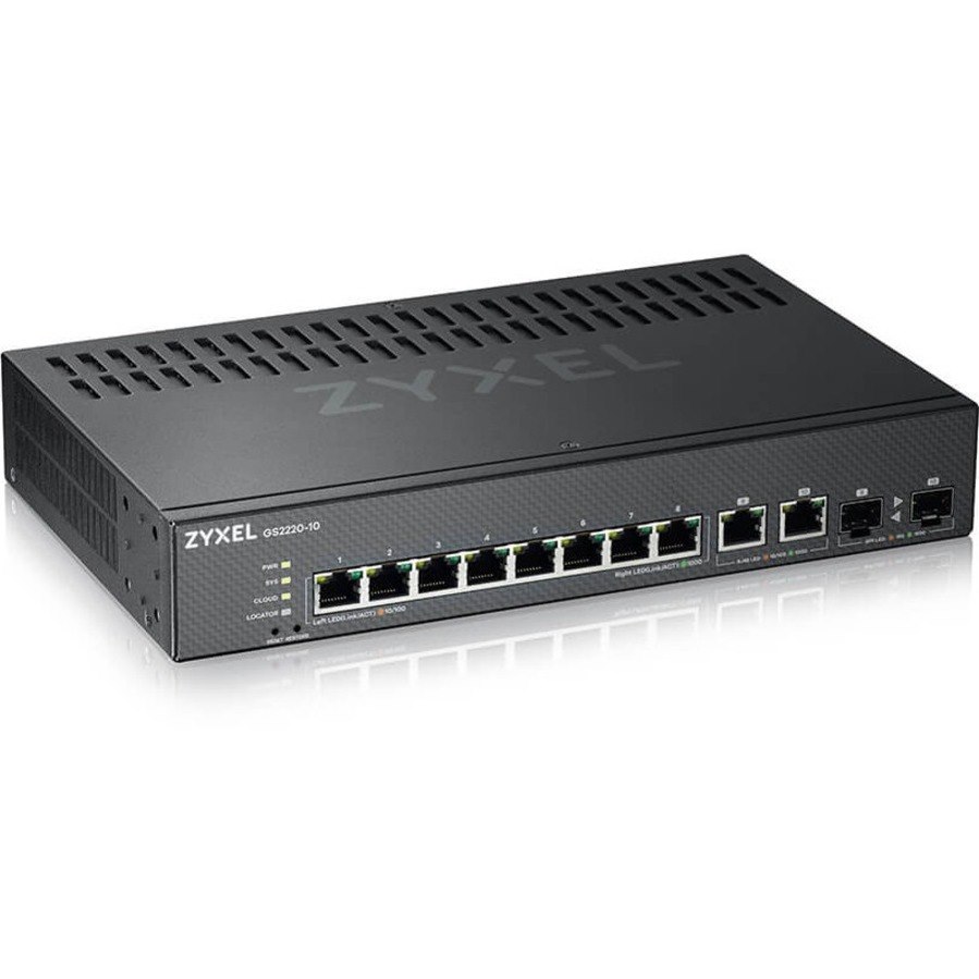 ZYXEL GS2220 GS2220-10 8 Ports Manageable Ethernet Switch - Gigabit Ethernet - 10/100/1000Base-T, 1000Base-X