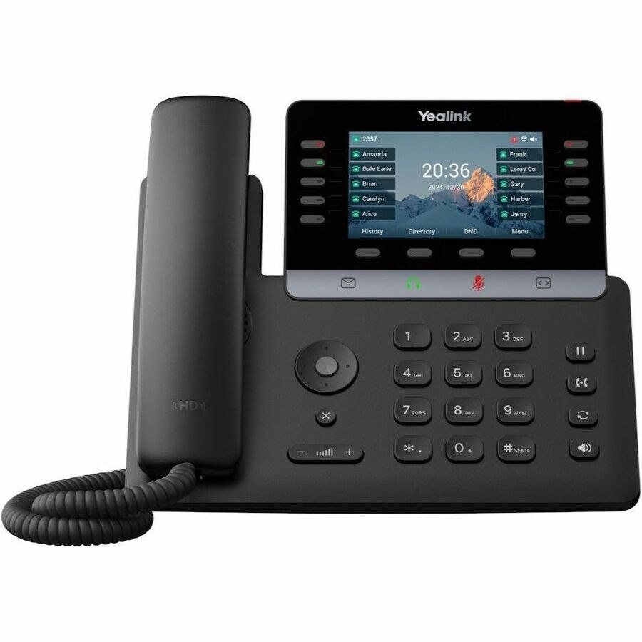 Yealink T74W IP-Telefon - Schnurgebunden - Verkabelt/Kabellos - Bluetooth, Wi-Fi - 10 Mehrfach-Konferenzschaltung - Wandmontierbar