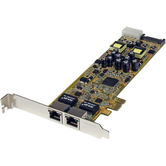 StarTech.com Dual Port PCI Express Gigabit Ethernet PCIe Network Card Adapter - PoE/PSE