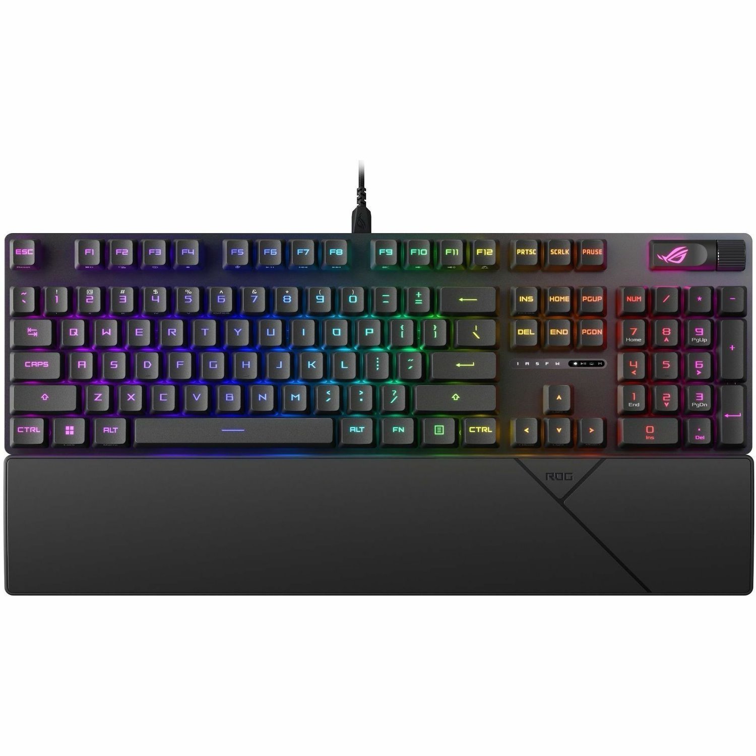 Asus Rog Strix Scope Ii RX Blue Switch Optical Gaming Keyboard,IP57 Waterproof Protection, Streaming Hotkeys, Multi-Function Controls