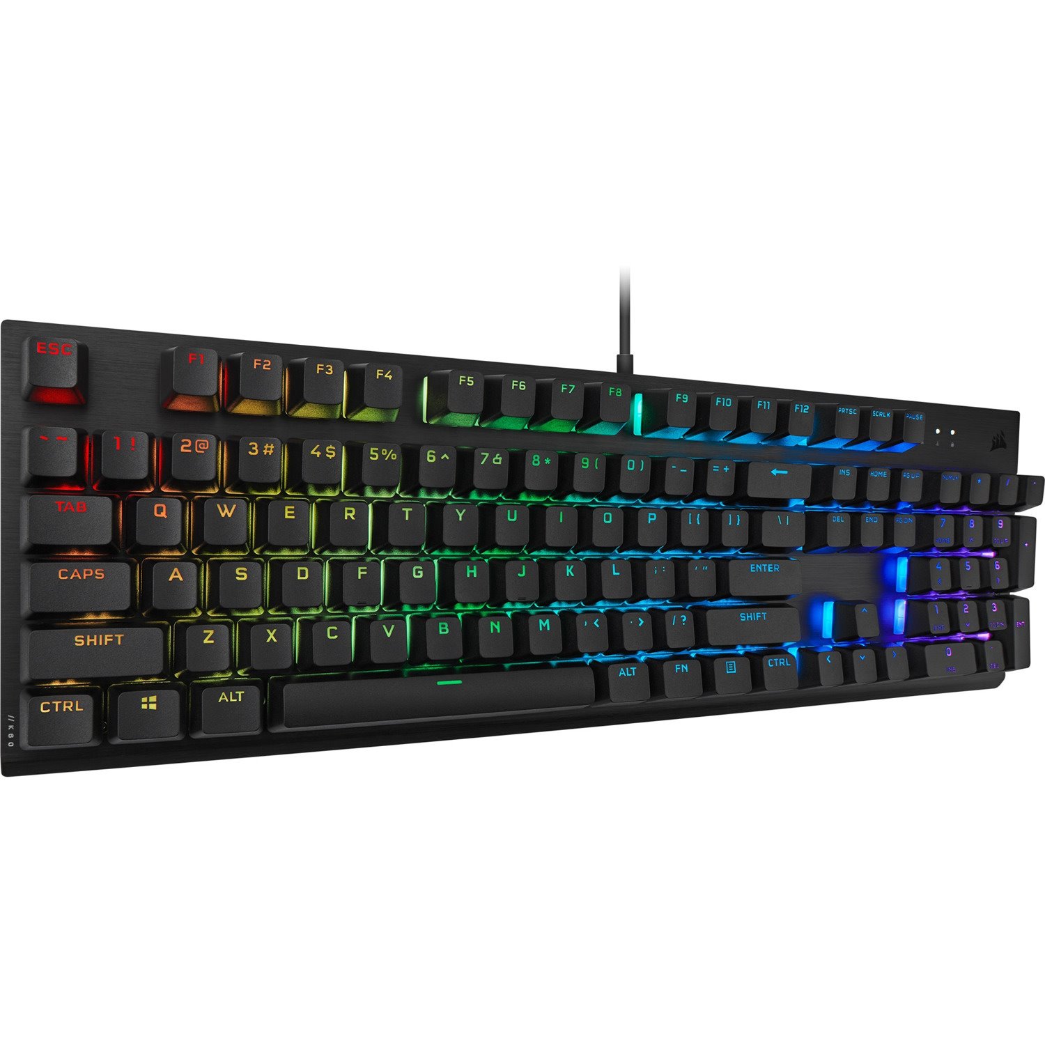 Corsair K60 RGB Pro SE Mechanical Gaming Keyboard - Cherry Viola - Black