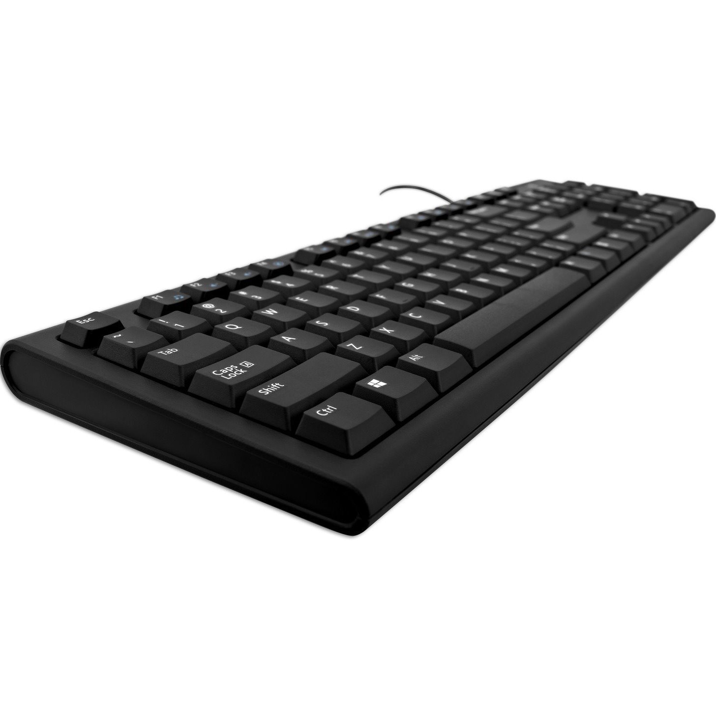 V7 KU200 Keyboard - Cable Connectivity - USB Interface - English (US) - Black