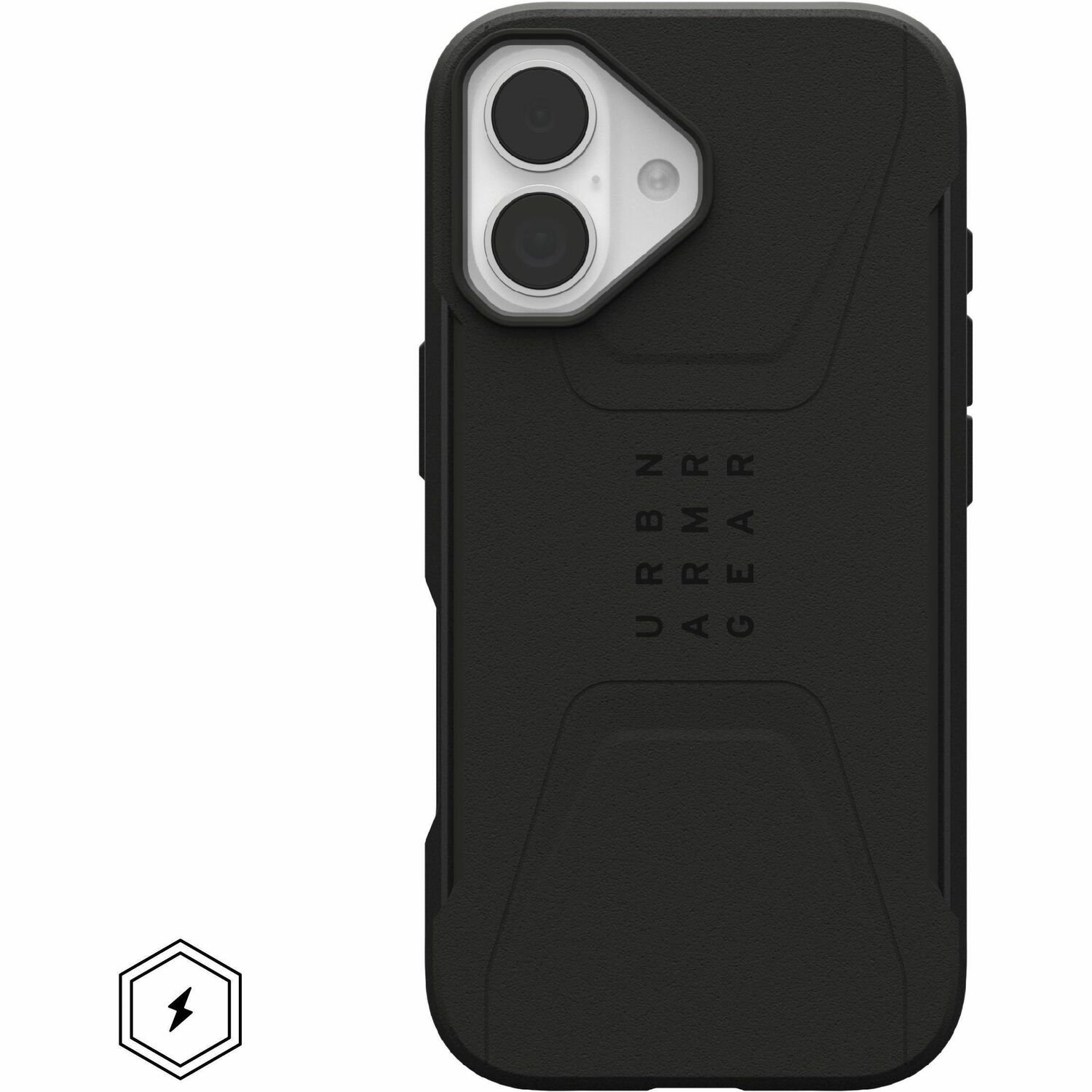 Urban Armor Gear Civilian Robuust Case voor Apple iPhone 17 Smartphone - Zwart