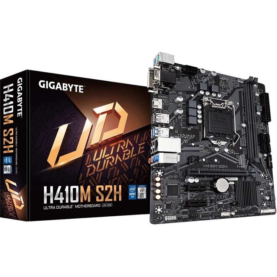 Gigabyte Ultra Durable H410M S2H Desktop Motherboard - Intel H410 Chipset - Socket LGA-1200 - Micro ATX