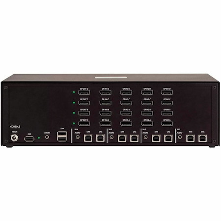 StarTech.com Secure 4-Port Quad-Monitor KVM Switch, DisplayPort, 4K 30Hz, NIAP 4.0, CAC, Made in the USA