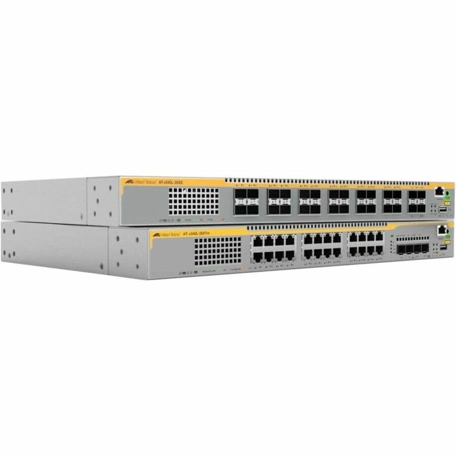 Allied Telesis x540L x540L-28XTm 24 Ports Manageable Ethernet Switch - Gigabit Ethernet, 10 Gigabit Ethernet, 2.5 Gigabit Ethernet, 5 Gigabit Ethernet - 2.5GBase-T, 5GBase-T, 10GBase-T, 10GBase-X, 100/1000Base-T, 1000Base-X