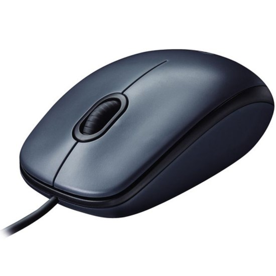 Logitech M100 Mouse - USB - Optical - 3 Button(s) - Black