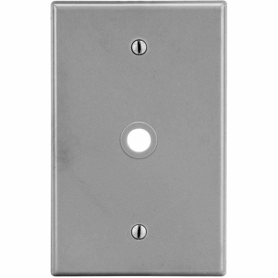 Bryant Wallplate, 1-Gang, .406" Opening, Box Mount, Gray